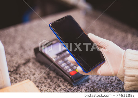 Contactless payments is the best option to keep social distance Contactless payments is the best option to keep social distance 74631882