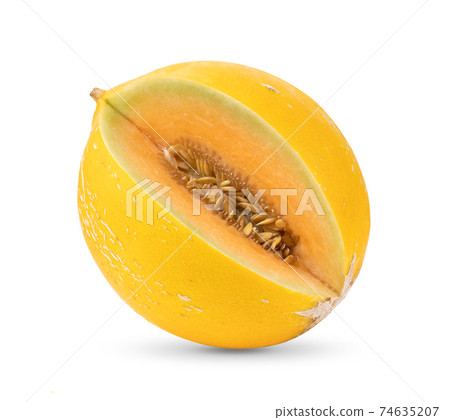 melon on white background melon on white background 74635207
