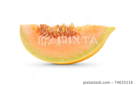 cantaloupe melon on white background cantaloupe melon on white background 74635218