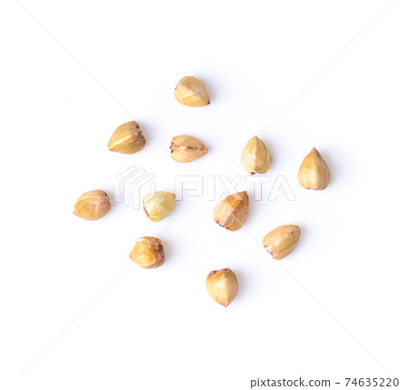 Buckwheat on the white background Buckwheat on the white background 74635220