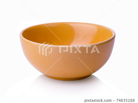 empty ceramic bowl on white background 74635288