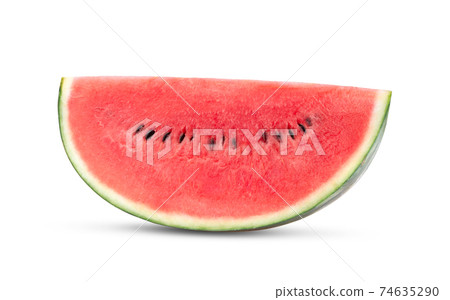 Sliced of watermelon on white background. 74635290
