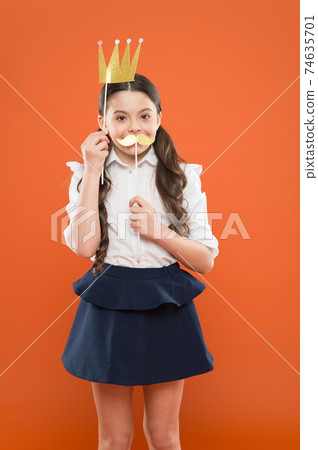 Schoolgirl princess golden crown. Queen of class. Schoolgirl princess golden crown. Queen of class. 74635701