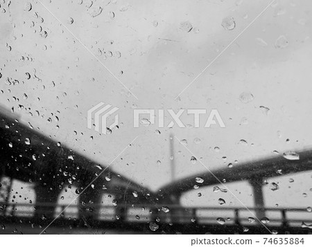 Scenery outside the window on a rainy day Scenery outside the window on a rainy day 74635884