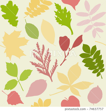 Seamless pattern with leaves silhouettes Seamless pattern with leaves silhouettes 74637757