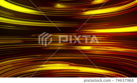 Horizontal liquid magic lines shimmer in a smooth bend. Abstract computer generated background, 3d rendering 74637968