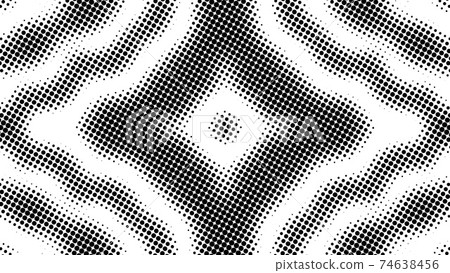 Half tone of many dots, computer generated abstract background, 3D render backdrop with optical illusion effect 74638456