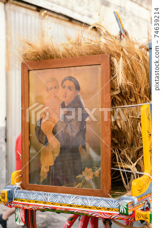 parade of horses with carriages the celebrations of Saint Anthony of Padua parade of horses with carriages the celebrations of Saint Anthony of Padua 74639214