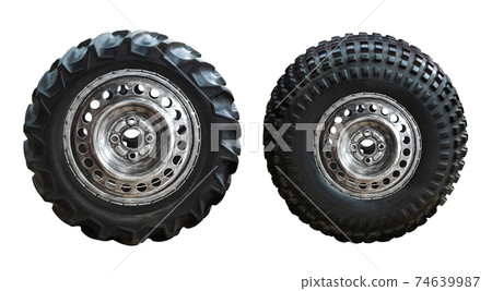 Wheel and tire isolated 74639987