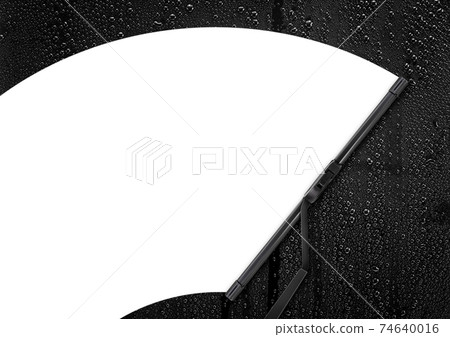 Car wiper with drop on glass Car wiper with drop on glass 74640016