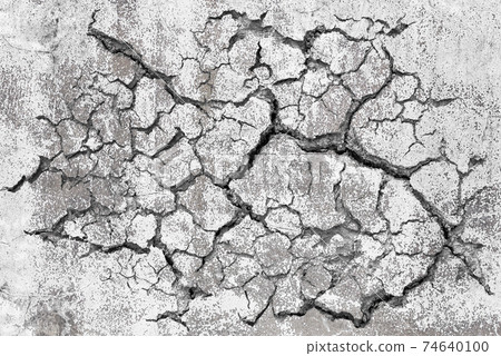 Grunge broken concrete wall Grunge broken concrete wall 74640100