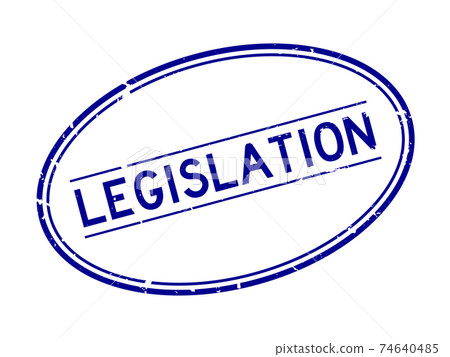 Grunge blue legislation word oval rubber seal... - Stock Illustration ...