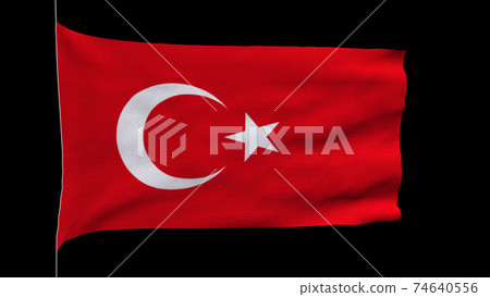Turkish flag fluttering in the wind Turkish flag fluttering in the wind 74640556