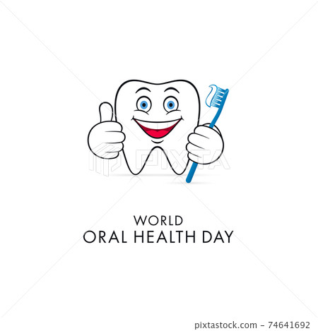 World Oral Health Day Greeting Card Design 74641692