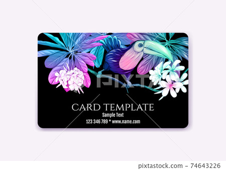 Plastic debit or credit, pass, discount, membership card template 74643226