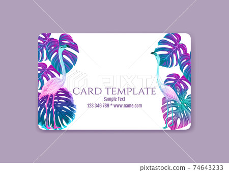 Plastic debit or credit, pass, discount, membership card template 74643233