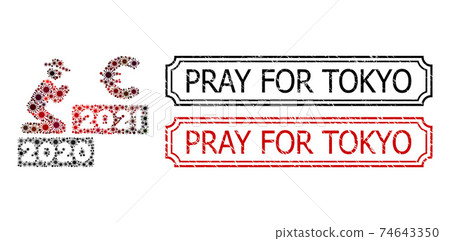 Pray for Tokyo Grunge Stamps with Notches and Gentleman Pray Euro 2021 Mosaic of Covid Icons Pray for Tokyo Grunge Stamps with Notches and Gentleman Pray Euro 2021 Mosaic of Covid Icons 74643350