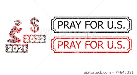 Pray for U.S. Grunge Badges with Notches and Gentleman Pray Dollar 2022 Mosaic of Covid Elements Pray for U.S. Grunge Badges with Notches and Gentleman Pray Dollar 2022 Mosaic of Covid Elements 74643351