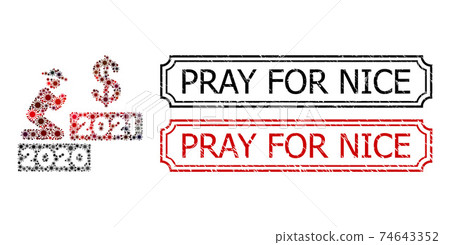 Pray for Nice Textured Badges with Notches and Gentleman Pray Dollar 2021 Mosaic of Covid Virus Elements Pray for Nice Textured Badges with Notches and Gentleman Pray Dollar 2021 Mosaic of Covid Virus Elements 74643352