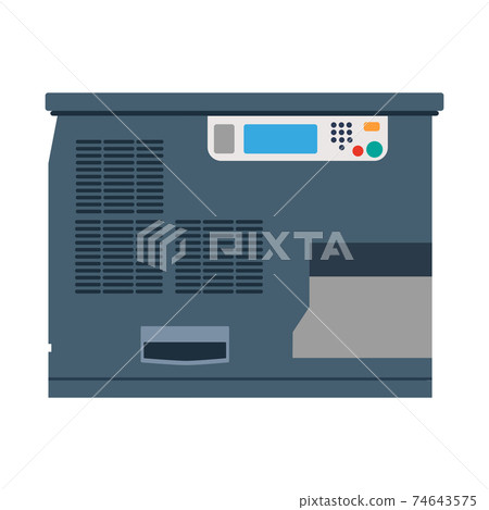 Office printer technology vector illustration.... - Stock Illustration ...