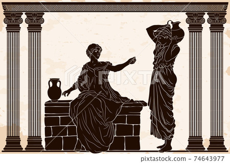 Vector Greek women. 74643977