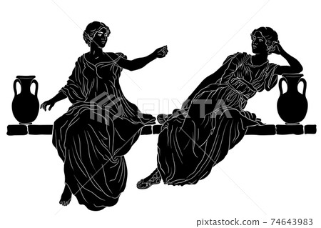 Vector Greek women. Vector Greek women. 74643983