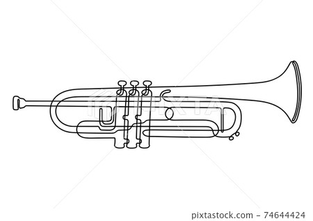 One line drawing. 74644424