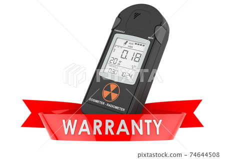 Radiation dosimeter warranty concept. 3D rendering Radiation dosimeter warranty concept. 3D rendering 74644508