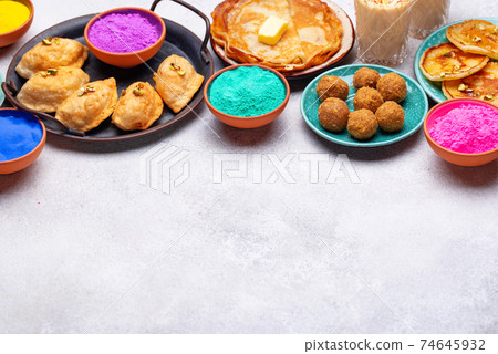 Traditional Indian Holi festival food Traditional Indian Holi festival food 74645932