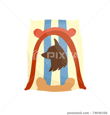 Pet shop icon. Dog pillow. Pet accessory. Vector illustration in flat style clip art. Petshop supermarket Pet shop icon. Dog pillow. Pet accessory. Vector illustration in flat style clip art. Petshop supermarket 74646398