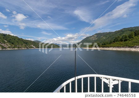 Sightseeing boat of Okutami Lake 74646558