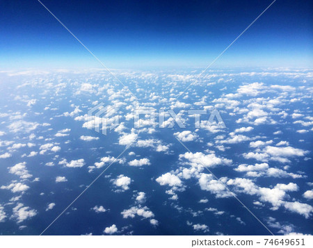 The blue sea of the earth seen from an airplane 74649651