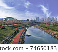Quiet park scenery in Paju 74650183