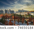 Beautiful autumn scenery in Paju City 74650184