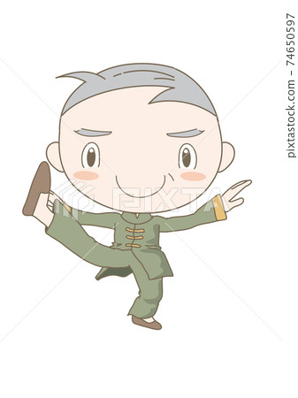 Tai Chi / Senior man posing Tai Chi / Senior man posing 74650597