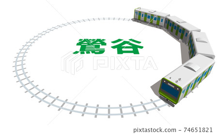 Uguisudani JR山手線圖像日本東京矢量插圖背景透明 74651821