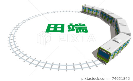 Tabata JR Yamanote Line Image A Tokyo Japan Vector Illustration Background Transparent 74651843