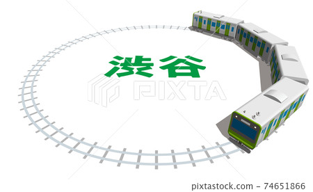 澀谷JR山手線圖像東京日本矢量插圖背景透明 澀谷JR山手線圖像東京日本矢量插圖背景透明 74651866