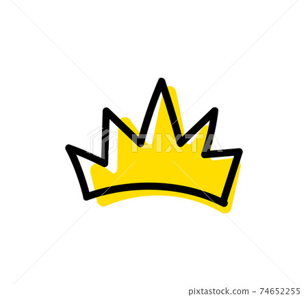 Doodle crown vector illustration isilated on white background Doodle crown vector illustration isilated on white background 74652255