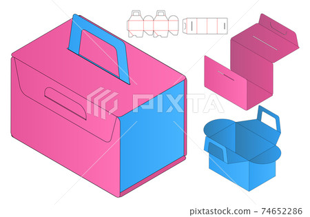 Box packaging die cut template design. 3d mock-up 74652286