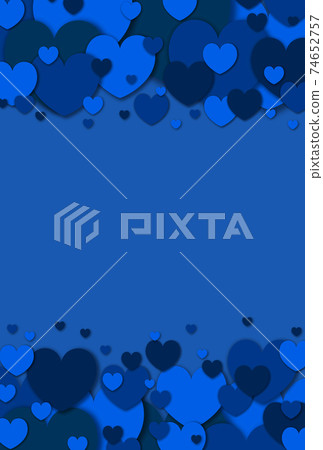 White Day background material Image of blue hearts springing up from above and below Vertical other colors available 74652757