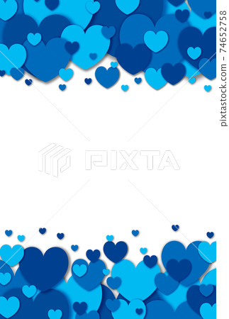 White Day Background Material Blue / Light Blue Image of hearts springing up from above and below Vertical background White Other colors available 74652758