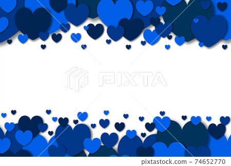 White Day background material Image of blue hearts springing up from above and below Horizontal background White Other colors available 74652770