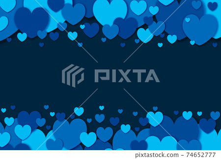 White Day Background Material Blue / Light blue Heart image that springs up from above and below Horizontal Other colors available 74652777