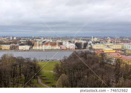View of St. Petersburg from the observation deck of St. Isaac's Cathedral 74652982