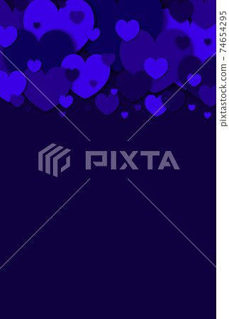 White Day Background Material Blue / Purple Heart image that springs up vertically There are other colors 74654295