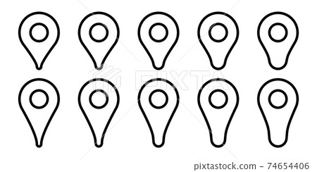Location pin, map pointer, location mark vector... - Stock Illustration ...