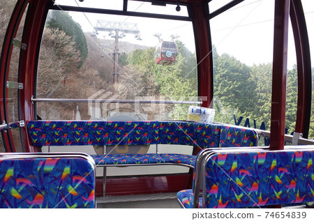 Ropeway in the forest Ropeway in the forest 74654839