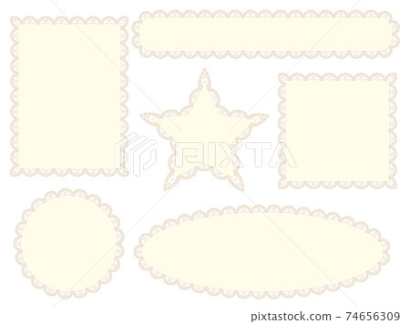 Gold lace frame Gold lace frame 74656309