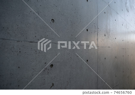 Untouched concrete wall, diagonal perspective, dark 74656760